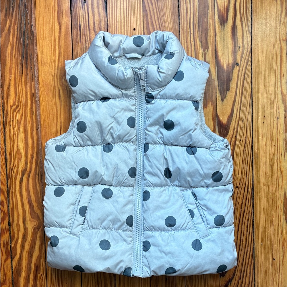 Old Navy Gray and Navy Puffer Vest